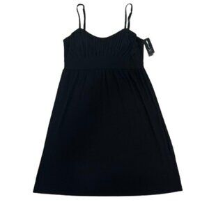 NWT INC International Concepts Y2K Black Midi Babydoll Sundress